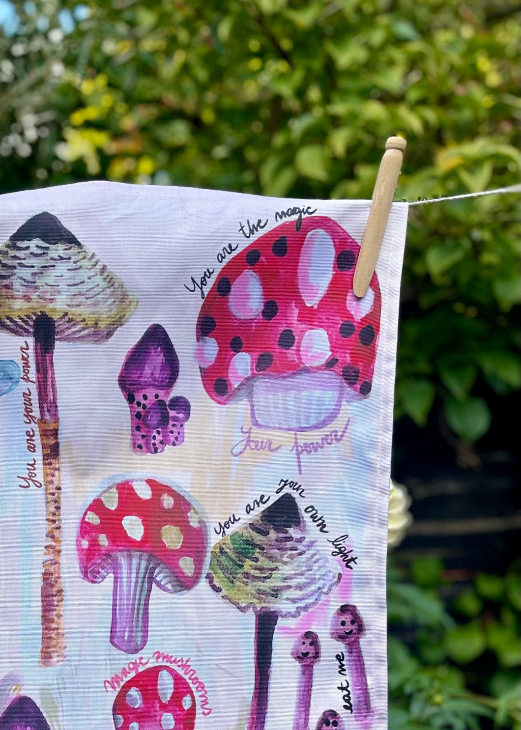 Baby Mushrooms Tea Towel