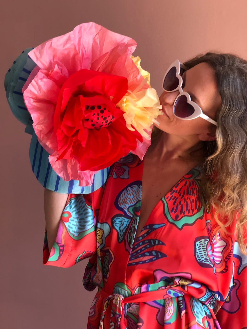 Wild Orchids Kimono 👘 Red