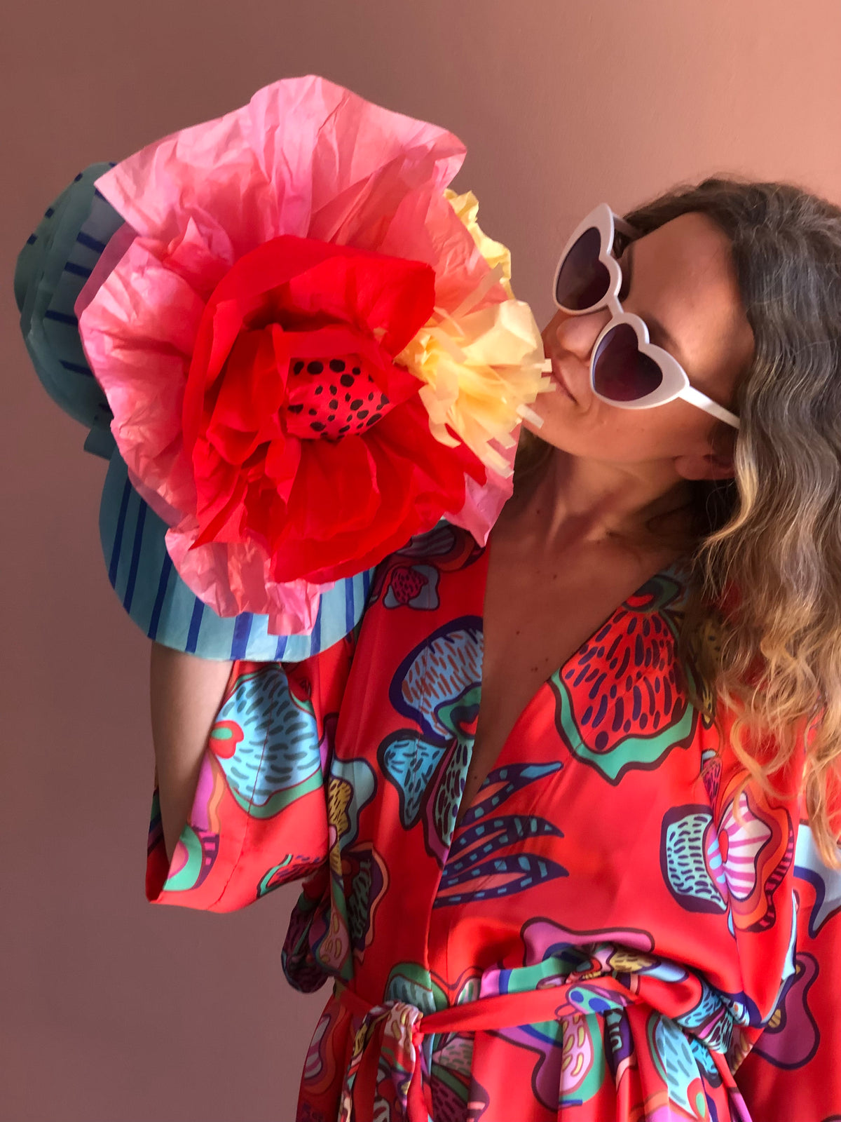 Wild Orchids Kimono 👘 Red