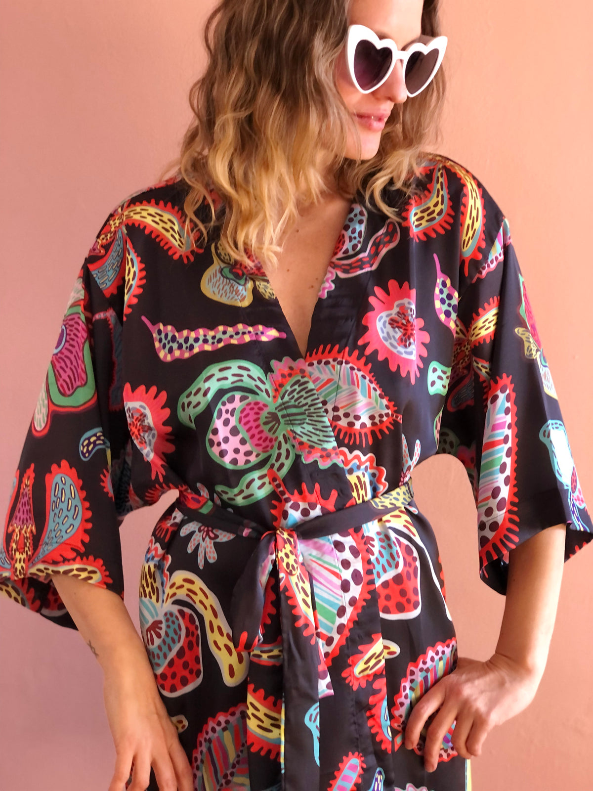 Wild Orchids Kimono 👘 black